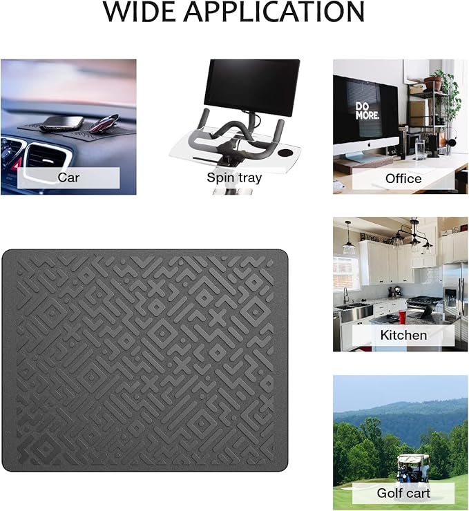Car Dashboard Non Slip Mat, Brlvget Anti Slip Gel Pad, Multifunctional Fixate Anti Slide Sticky Dash Pad for Radar Detector, 