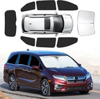 Car Window Shades for Honda Odyssey 2018-2024, 10PCS Full Set Window Sun Shade for Side Rear Windshield, Foldable Privacy Window Cover Accessories for Car with UV Protection When Camping Travel