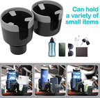 Water Cups Holder Expanders 2 in 1 Cup Holders Drinks Storage Expander Case for Cars Trucks Autos Universal Car Cup Holder fo
