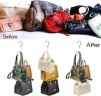 Lyellfe 3 Pack Purse Hanger for Closet, 360°Rotatable Handbag Tote Bag Hooks, Space Saving 4 in 1 Bag Hanging Organizer for B