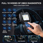 MA900 OBD2 Scanner + Battery Tester 2 in 1, Professional Code Reader Check Engine Diagnostic Scan Tool, 12V 24V 100-2000CCA