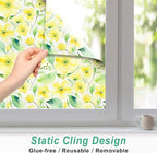 SOMWISE Frosted Glass Window Film, Heat Insulation, UV Block, Anti-Glare, One Way Privacy Tint, Static Cling for Home Bathroom Door, Renter Friendly, Day & Night Privacy