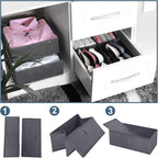homyfort Dresser Drawer Organizer, Foldable Cloth Storage Box Closet Cube Basket Bins Containers Divider with Drawers for Und
