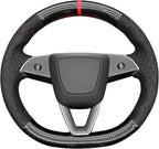 MEWANT DIY Stitching Steering Wheel Cover Wrap for Tesla Model 3 Highland 2023-2025/Model Y 2025 Highland for Tesla Model 3/Model Y Accessories(3D Style)