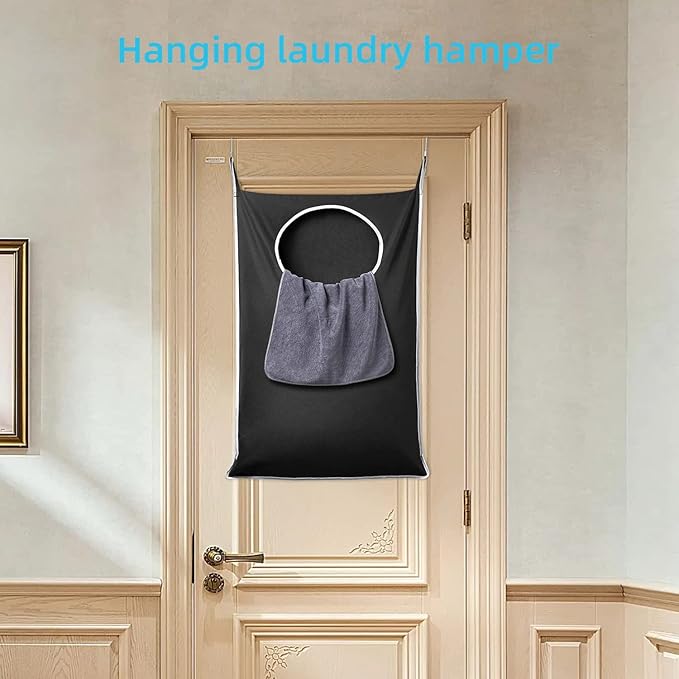 KEEPJOY XL 2-Pack Door Hanging Laundry Hamper, Size 36.5X22.5 Inch Door Hamper Bag with Large Opening and Sturdy Hooks for Al