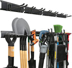 TIDYME Garage Tool Organizer Wall Mount - 64 inches - Sturdy Storage Rack with Adjustable Hooks, Anti-Rust - Easy Installatio