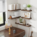 55 Inch Floating Shelves, 8 Inch Deep Floating Shelves for Wall, Hanging Shelf with Invisible Brackets, Deep Shelves for Bath