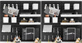 Wall-Mounted Pegboard Kit, 50.4" x 25.2" Organizer Panel – Large, Cost-Effective & Nail-Free Installation Black