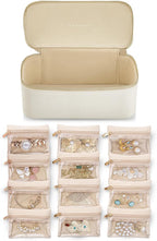 VLANDO Travel Jewelry Case,Jewelry Box with 12 Velvet Jewelry Pouch Jewelry Travel Organizer for Mothers Day Mom Gifts, Jewel