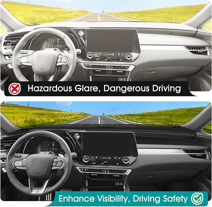 FIILINES Dash Cover for 2023-2025 Lexus RX RX350 RX350h RX500h, Dashboard Mat Accessories Dash Cover Sunshade Nonslip Mesh Pr