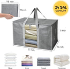BALEINE 2-Pack Oversized Moving Bags with Reinforced Handles, Heavy-Duty Storage Tote Moving Supplies for Packaging, Camping 