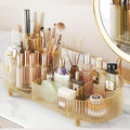 Rotating Makeup Organizer for Vanity with Brush Holder, Cosmetic Makeup Storage Organizer, Large Spinning Makeup Skincare Org