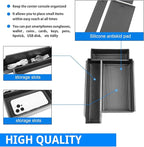 SHAOHAO 2Pcs for 2025 2026 Nissan Pathfinder Center Console Organizer& Lower Organizer for 2023 2024 2025 2026 Nissan Pathfinder Accessories (S/SV/SL/Rock Creek/Platinum) Double Space Storage Box Tray