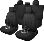 CAROMOP Waterproof Car Seat Cover Full Seats, Neoprene Seat Covers for Cars,Split Bench Compatible Car Interior Covers, Unive