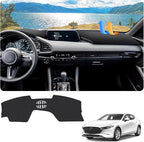 FIILINES Dash Cover for 2019-2026 Mazda 3, Dashboard Mat Accessories Dash Cover Sunshade Nonslip Mesh Protector No Glare Blac