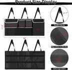 UYYE Trunk Hanging Organizer, Backseat Bag, Car Interior Accessories with 4 Pockets & 2 Mesh Pouches for Groceries, Will