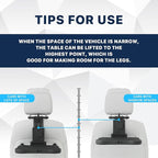 Car Back Seat Tray Table, Stable Foldable Auto Backseat Food Trays Desk for Rear Passenger Road Trip Eating & Work, Multifunctional Adjustable Travel Tray with Phone Drink Holder for Laptop iPad