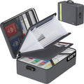 Fireproof Document Bag, Insulated Large Document Box with Lock, Important Document Organizer with Waterproof Zipper, Portable