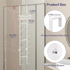 SWTYMIKI Over The Door Towel Rack - 9 Tier Towel Racks for Bathroom Wall Mounted, Towel Holder with Shelf, Hanging Rolled Tow