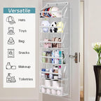 AOODA Clear Over the Door Hat Racks for Baseball Caps, Large Holds up to 72 Caps Hat Storage Organizer for Closet Wall, Deep 