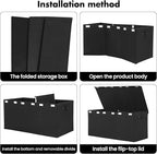 Extra Large Toy Box 167L, Sturdy Toy Storage Chest Organizer Bin Baskets with 2 Removable Divider for Boys, Girls, Kids, Nurs