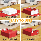 SpaceAid 12 Pack Bed Sheet Organizers and Storage, Foldable Organizer for Linen Closet, Set Folder Keeper With Window XL (Que