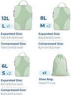 BAGSMART Compression Packing Cubes for Travel, Compressible Luggage Organizer for Cruise Ship, Lightweight Travel Essentials 