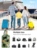 Luggage Tags Built-in Anti-Loss Tracker, Luxury Leather Luggage Tags for Suitcase, Travel Bags, Backpacks, Travel Organizer f