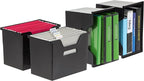 IRIS USA Large Portable Desktop File Box with Open Lid, 4 Pack, Side Handles, Hanging File Folders, Tabs & Inserts, Letter Si