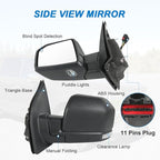 JDMSPEED Left Driver Side View Mirror Compatible with 2015-2020 Ford F150 with Power Glass Heated Puddle Lights Clearnce Lamp