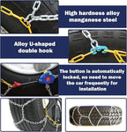 Auto Tightening Snow Chains Tire Chains, 1-Minute Quick Install, Universal Fit for Car/SUV/Pickup Truck, Multi-Weather Emerge
