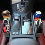 Car Seat Gap Filler Organizer, 2 Pack Multifunctional Car Seat Organizer, Auto Console Side Storage Box with Cup Holders 2 Seat Hooks for Drink, Car Organizer Front Seat for Holding Phone, Sunglasses