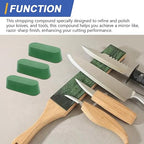 SCOTTCHEN Stropping Compound, 7.4 Oz. Fine Green Buffing Polishing Compound, Leather Strop Compound, Honing Compound for Knife Polishing-3Pack