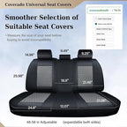 Coverado Leather Rear Seat Covers for Cars, Waterproof Back Seat Cover, Universal Automotive Seat Cushion Protector for Most 