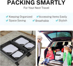 Compression Packing Cubes, Gonex Extensible Storage Mesh Bags Organizers