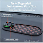 Multifunctional Car Anti-Slip Mat, 360° Rotatable Phone Holder Dashboard Pad with Temporary Parking Number, Rotatable Car Ant