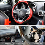 Steering Wheel Cover for Women and Men, Carbon Fiber Plush Steering Wheel Cover Soft Anti-Slip Comforting, Universal 15 Inche