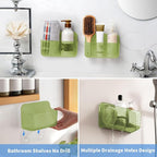 Diesisa 2pc Acrylic Wall Mount Organizer, Adhesive Cabinet Door Organizer,Acrylic Bathroom Shelves for Wall,No Drilling Hang 