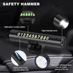Upgraded 2026 Safe Hammer Glass Breaker Flashlight Car Parking Card, Car Hammer Seatbelt Cutter Window Breaker Emergency Esca