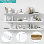 Aolloa 6 PCS Shelf Dividers for Closet Organization Acrylic Clear Closet Shelf Divider for Wooden Shelving Suitable for Woode