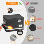 Fireproof Document Box,5200°F File Organizer Box with Lock,Foldable Filing Organizer Cabinet, Portable Safe Storage for Hangi