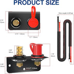 250A Remote Battery Terminals 3/8" Stud Battery Jump Post with Heavy Duty Mounting Bracket and 4AWG Cable Battery Charging Post Kit Battery Relocation Kit for UTV RV Auto Trucks Mowers Boats
