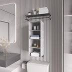 Hanging Closet Organizer, Easy Mount Collapsible 4-Shelf Camper Closet Wardrobe Hanging Storage Shelves, Folded Clothes Towel
