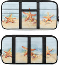 Beach Starfish Car Sun Visor Organizer Fashion Car Sun Visor Storage Bag Multi-Pocket Car Interior Accessories Easy to Store and Install Fits for Cars SUV