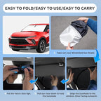 Sun Shade Sunshade for Chevrolet Blazer 2019-2026 Windshield Cover (NOT for EV) 4-Layers Sun Shield for Chevy Blazer 250T Silver Coating Sun Visor Foldable Window Shade Blocks UV Car Accessories