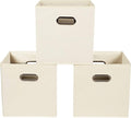 Yunkeeeper storage bins Cubes, Fabric Cube Organizer with Handle, Foldable Cube Bins for Cloth or Accessary Storage, 11x11x11