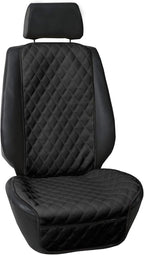 FH Group Car Seat Cushion – Faux Leather Single Front Seat Cover with Front Pockets, Airbag Compatible, Universal Fit Car Sea