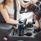 Car Cup Holder Expander, Universal 2 in 1 Large Cupholder Expander Adapter for Car with Adjustable Base, Fits Large Bottles, 
