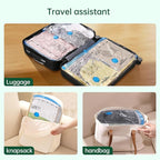 BRODI 6 Combo Pack Travel Vacuum Bags with Pump - Space Saver & Travel Essentials, Clothing & Luggage Vacuum Seal Bags