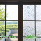 Window Film Privacy Film 35.4" by 78.7" Glass Film Decorative Window Films Window Cling Film Static Cling Window Film Anti UV No Glue Heat Control for Home Office, Glossy white
